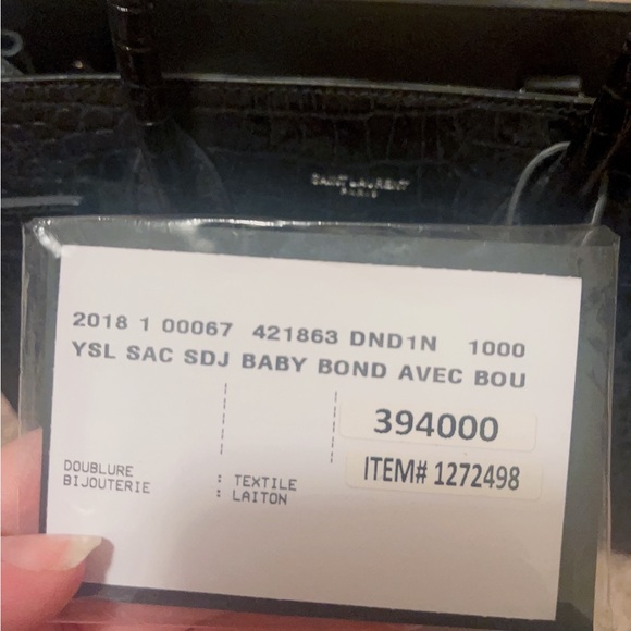 YSL SAC DE JOUR NANO IN EMBOSSED CROCODILE SHINY LEATHER - Picture 7 of 10